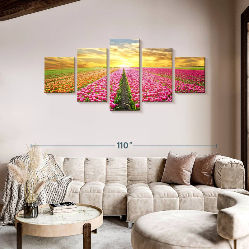 Tulipes des Pays-Bas, H 42 po x l 92 po