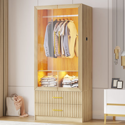 Armoire With Led Light And Motion Sensor by Wrought Studio