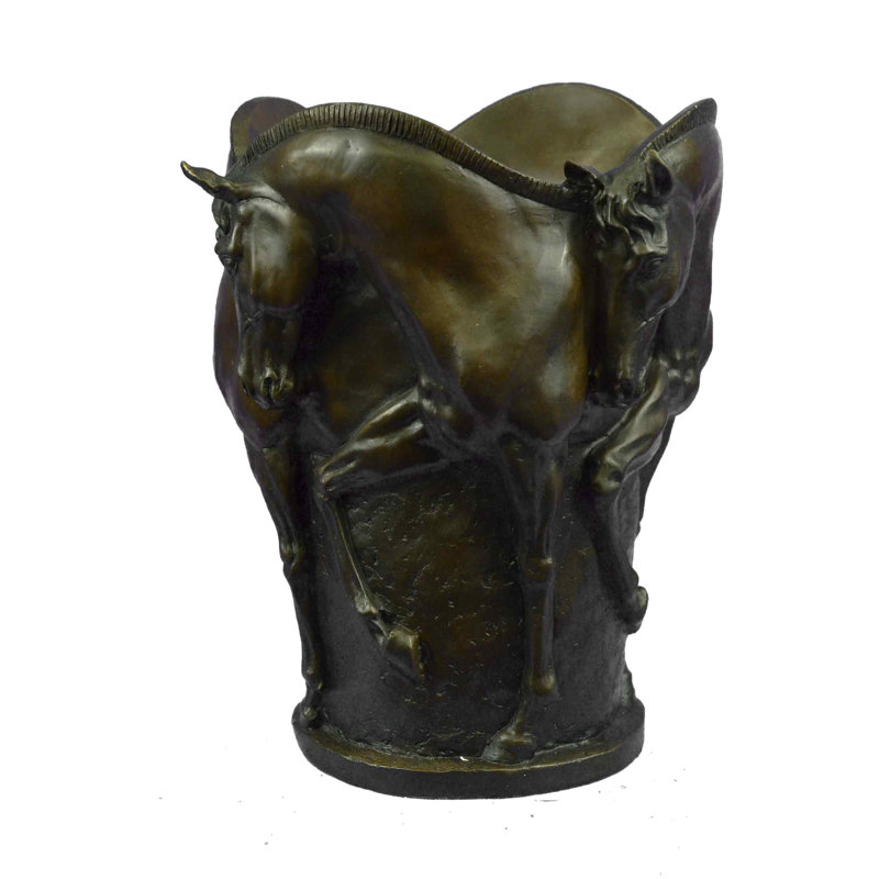 Statue de cheval trophée en bronze
