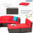 Arlynne Wicker 5 - Person Modular Patio Conversation Sets with Cushions-772277962