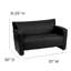 Causeuse en cuir noir-118913848