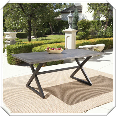 Outdoor Aluminum Dining Table Steel Frame Practical Durable Stylish Functional Compact