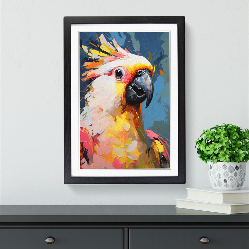 Single Picture Frame Print on Wood, 64cm H x 46cm W, Black Framed
