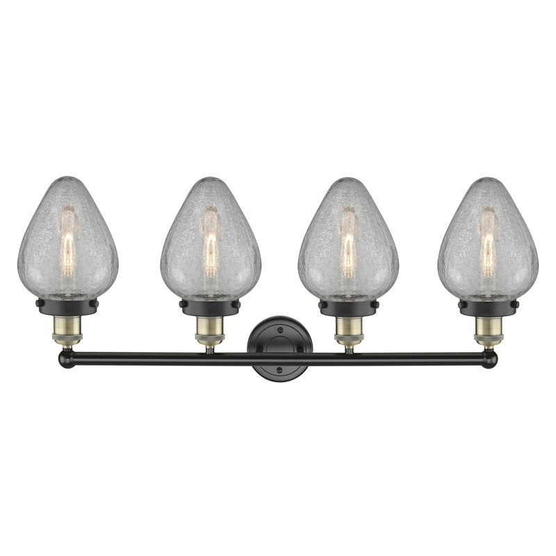 Éclairage pour meuble-lavabo à 4 lumières à intensité variable Ameet, Laiton antique noir