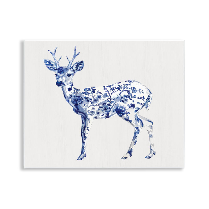 Plaque murale Graceful Toile Deer, par Lettré et doublé