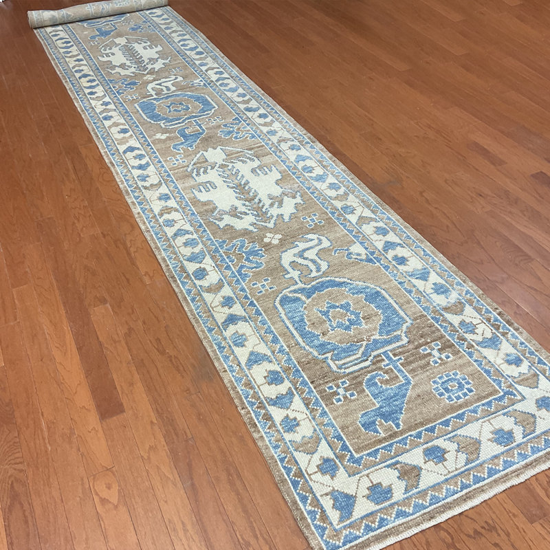 Chemin de table en laine Oushak turc fait à la main Herat