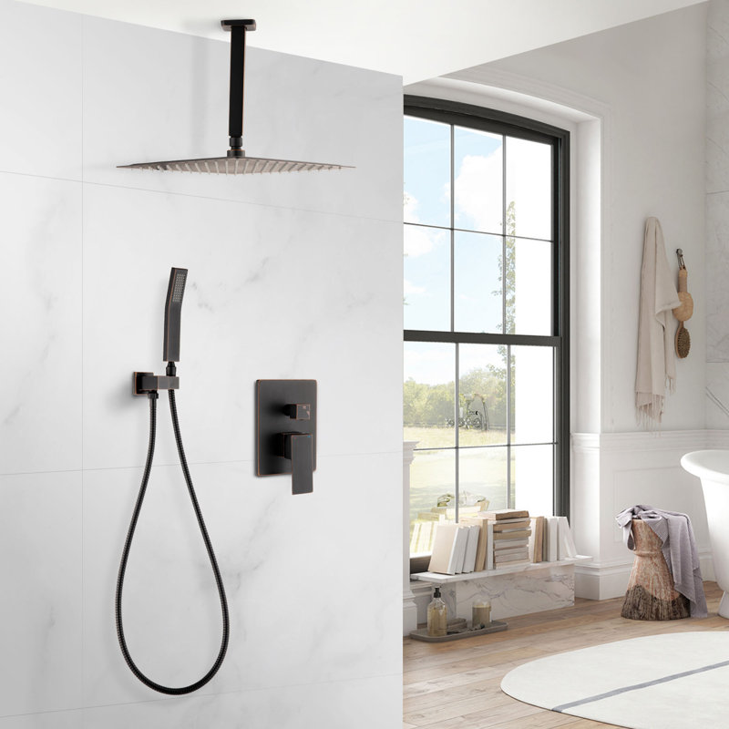 16" Complete Shower System with Rough-in Valve, Oil-Rubbed Bronze