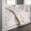 Ensembles de literie réversibles en coton pour enfants, édredon floral mauve