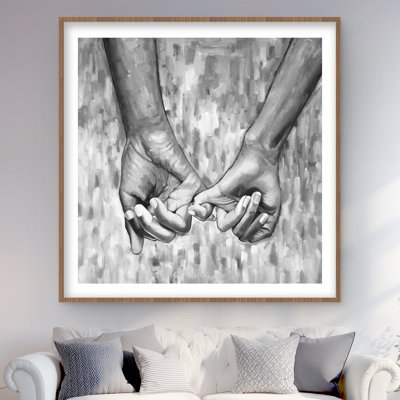 Connected - Figurative Monochrome Framed Print | Home Decor