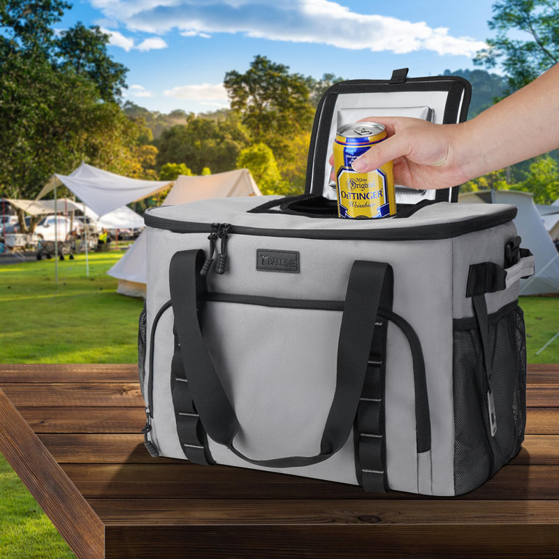 Extra Large Portable Leakproof Cooler Bags, 40/60 Cans Volume, Black