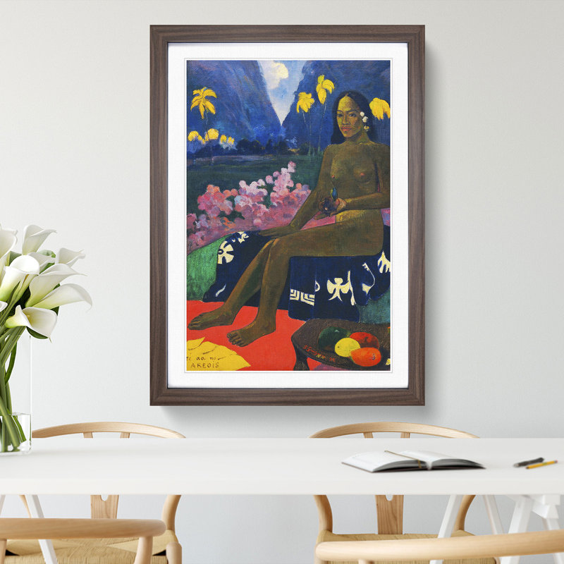 Seated Woman Vol.3 by Paul Gauguin - Picture Frame Painting, 36cm H x 27cm W x 2cm D, Walnut Framed