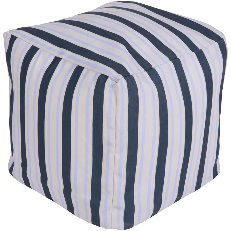 Virginia Beach Upholstered Pouf, Navy