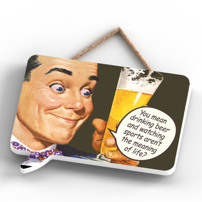 Pinup Drinking Beer - Print on MDF