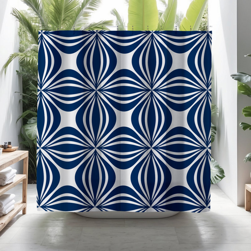 Rideau de douche Coco, Bleu marine