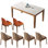 Nordic style simple rectangular dining table sets.