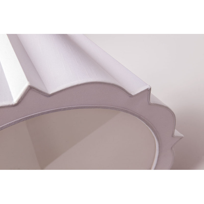 Humphrey Faux Silk Flush Mount, Polished Nickel