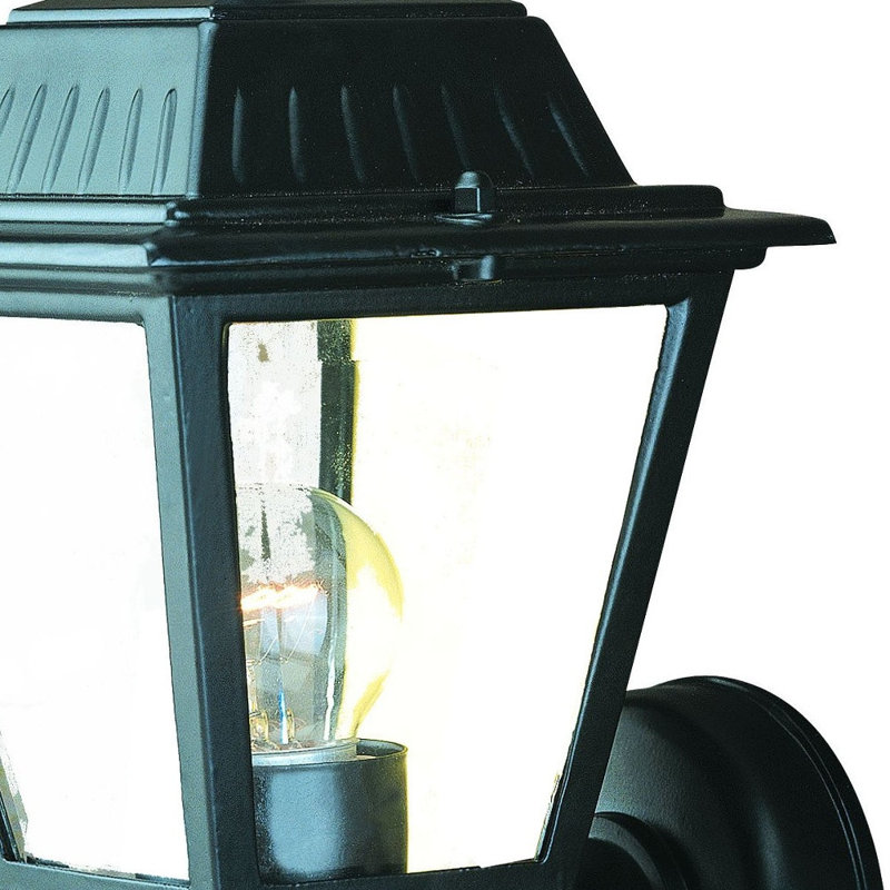 Cast Aluminum Outdoor Wall Light, Matte Black