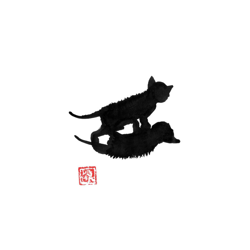 Cat Shadow 1 Piece Painting on Canvas, 66.04 cm H x 45.72 cm W x 1.91 cm D, Wrapped Canvas