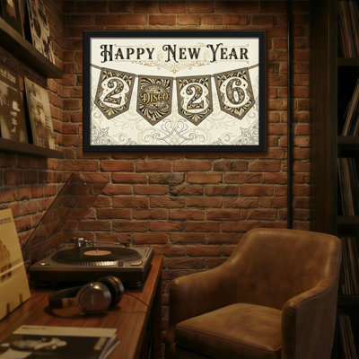 Fashion Happy New Year Disco 2026 Pattern