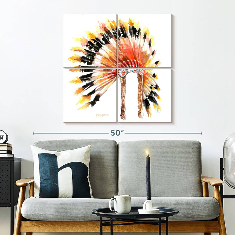 Lelar Chief Headdress I, 32" H x 32" W