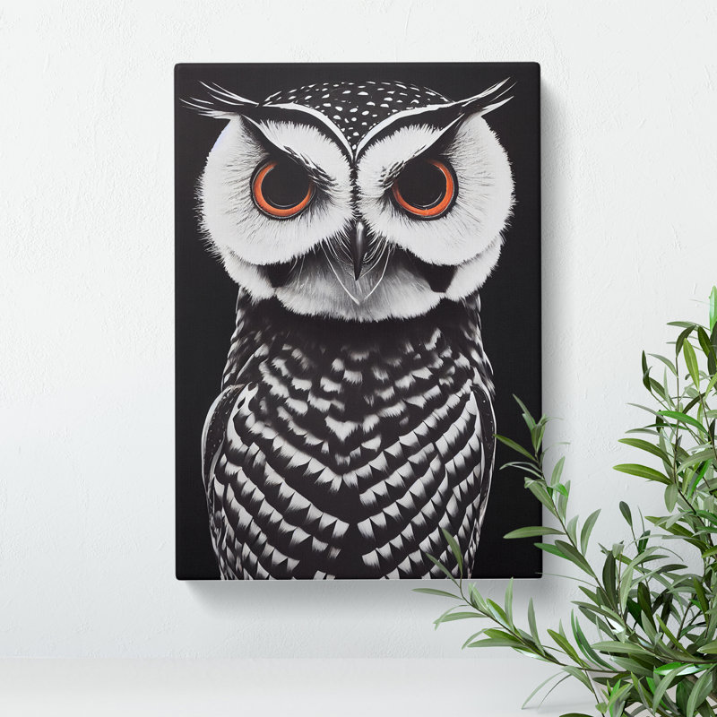 The Fierce Owl - Wrapped Canvas, 50cm H x 35cm W x 3cm D