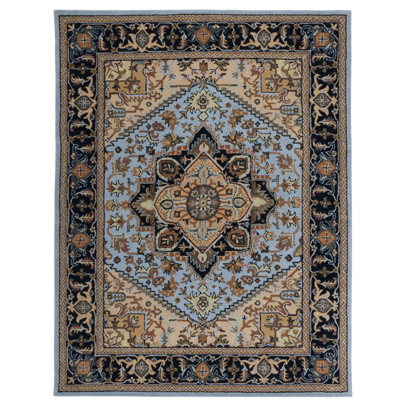Fleta Hand Tufted Wool Oriental Rug, Rectangle 10' x 14'