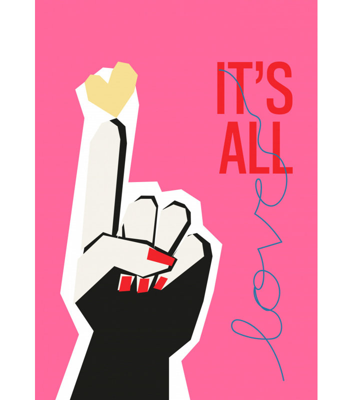 It's All Love Hand, 91.44 cm H x 60.96 cm W