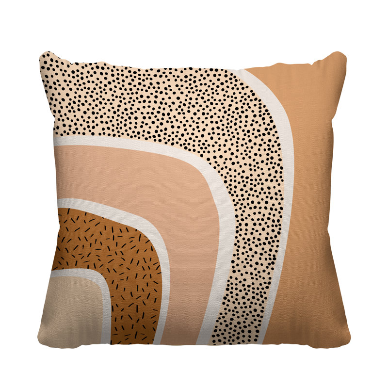 Coussin décoratif à motif abstrait, L 15 po x H 15 po, Émeraude