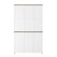 Farmhouse Bar Cabinet With Sliding Barn Door, Large Kitchen Buffetrustic Coffee Bar Sideboard Table
