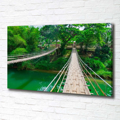 Bridge over the River 1 Piece Wrapped Canvas Wall Art