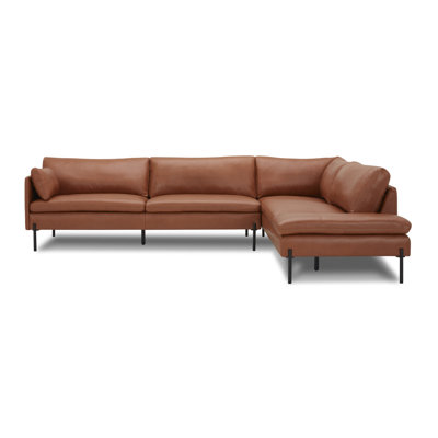 Canapé et chaise longue en cuir véritable de 115 po Ambere Anikka