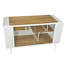 Maison de chat en blanc - Fabriquée avec du bois de sapin stable et une structure en fer, verre trempé spacieux pour les chats, fabrication en bois massif, cadre et salon adapté, bureau