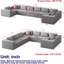 Canapé modulaire en L à 4 places en velours côtelé de 188 pouces pour le salon, détente confortable, canapé modulaire de luxe facile à déplacer, sans assemblage,-1498780066