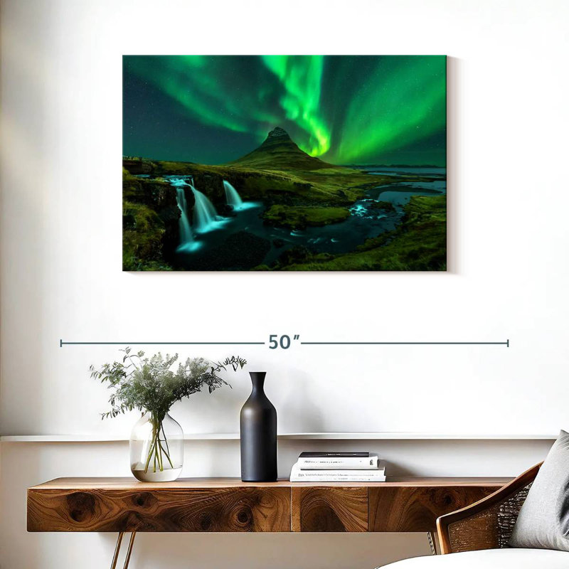 Alvord Kirkjufellsfoss Northern Lights, H 24 po x l 36 po