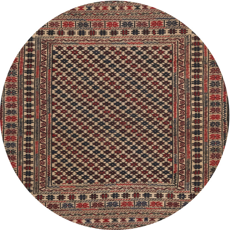 Charmie Oriental Indoor Rug, Round 7'