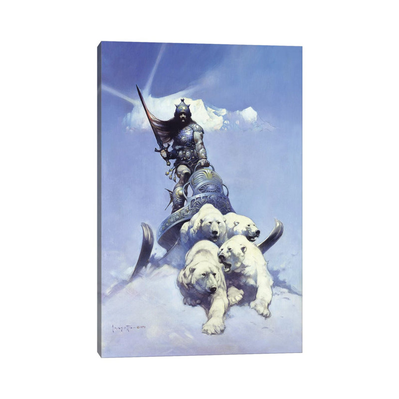 «Silver Warrior» - reproduction, Toile tendue, H 26 po x l 18 po x 1,5 po