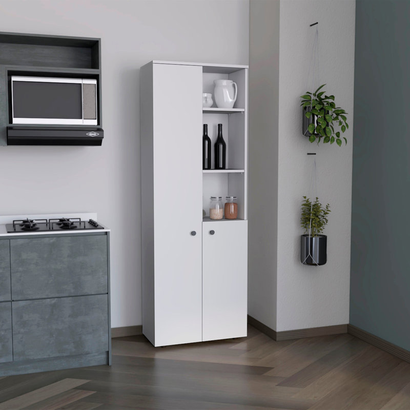 2-Door Kitchen Cabinet, White