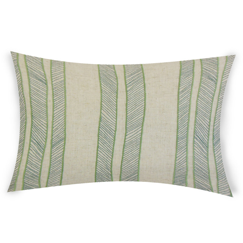 Coussin lombaire , Bleu, 12 po x 24 po