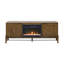 Console de foyer de style moderne Warsama, rangement pour divertissement, meuble télé, entièrement assemblé, brun-102187063
