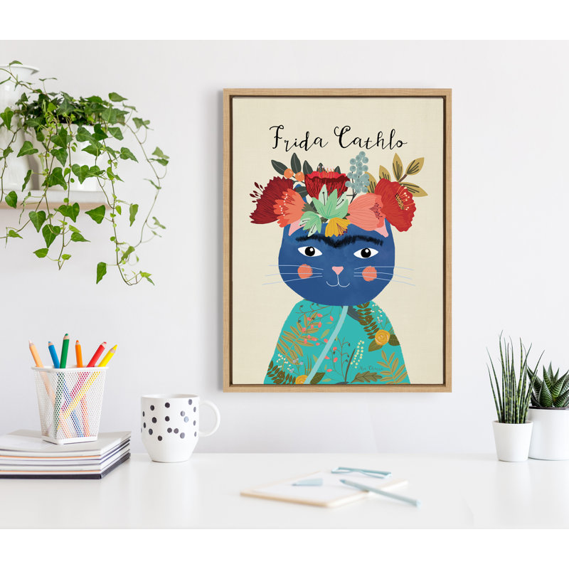 «Frida Cathlo» par Mia Charro, reproduction d'art sur toile encadrée
