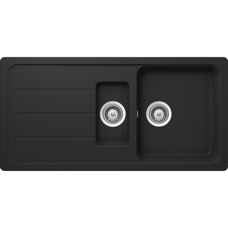 Schock 1.5 Bowl Inset Kitchen Sink, Onyx