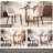 Upholstered Solid Wood Small Dining Chairs - Ergonomic Curve & Plush Padding for Multiple Spaces-1987746631