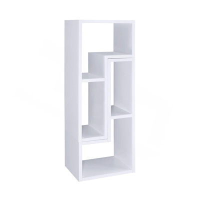 Convertible Tv Console and Bookcase in White