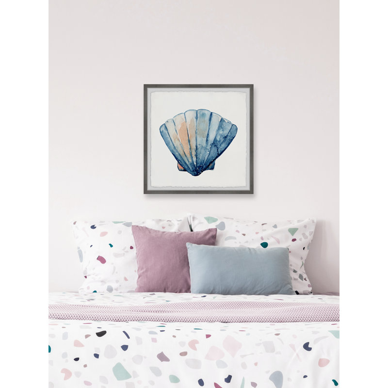 «Scallop Shell», reproduction encadrée, H 12 po x l 12 po x P 1,5 po