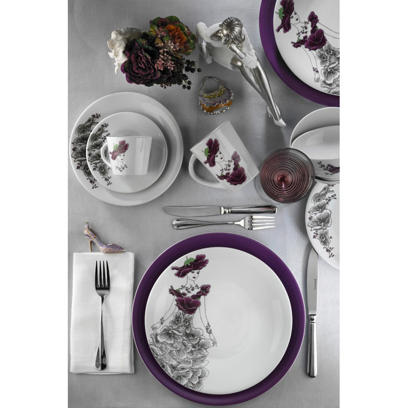 Service de table 24 pièces, service pour 6 Hildreth