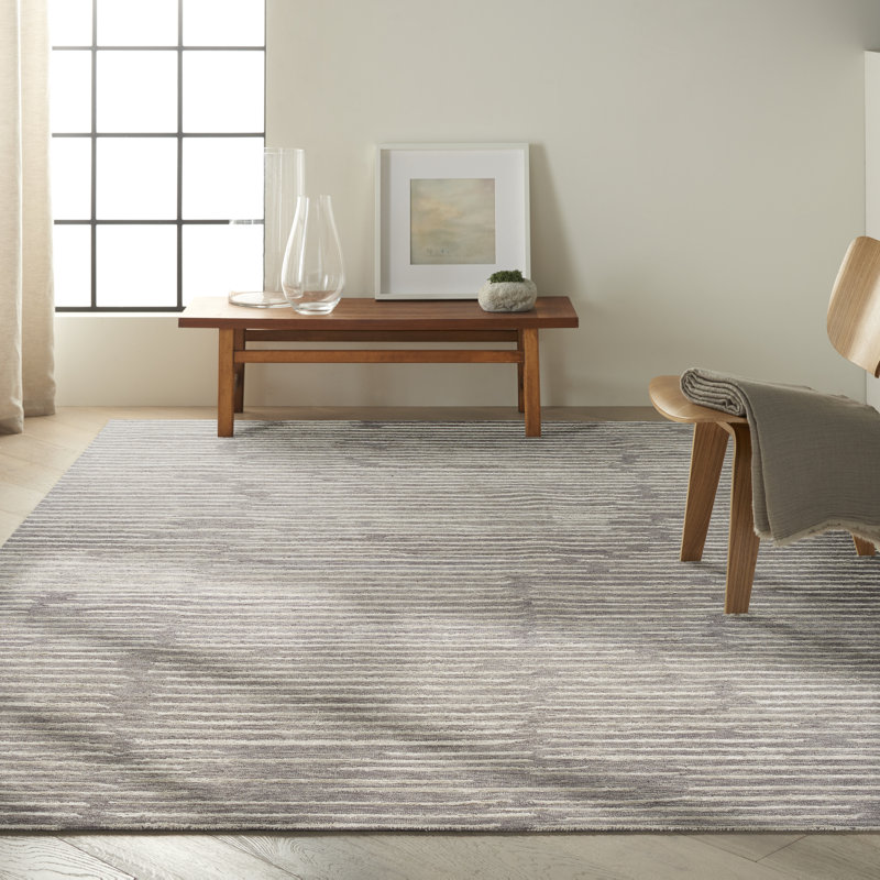 CK010 LINEAR Striped Hand Woven Area Rug, Rectangle 297 x 419cm