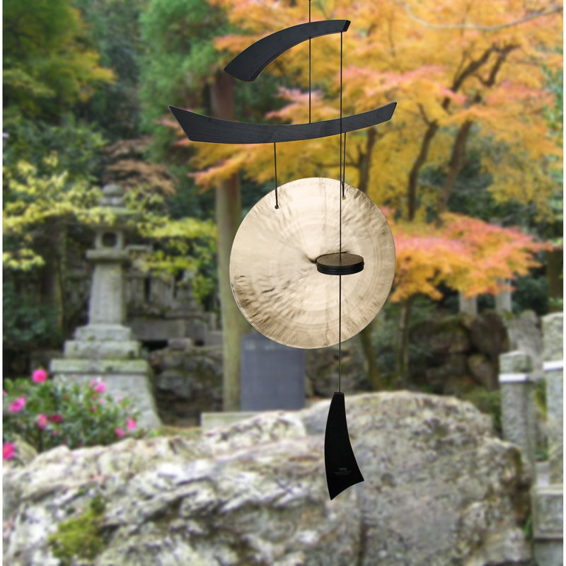 Carillon empereur gong, H 50 pi x l 16 po x P 2,8 po, Noir