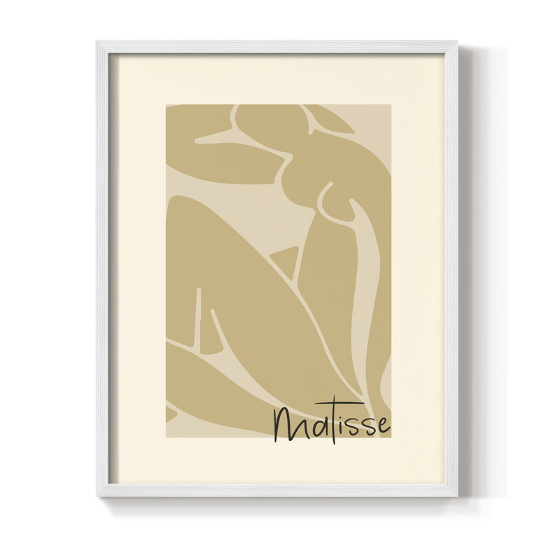 Matisse CECV, reproduction encadrée - bois massif, Blanc, H 28 po x l 22 po