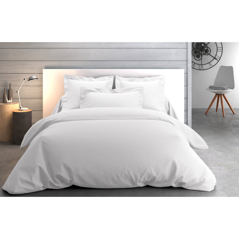Vexin 100% Cotton Percale Fitted Sheet, California King, White