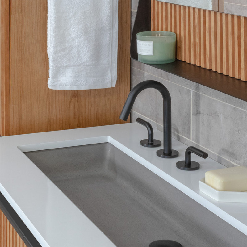 Cigno Widespread Bathroom Faucet with Drain Assembly, Brushed Nickel